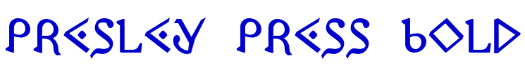 Presley Press Bold font
